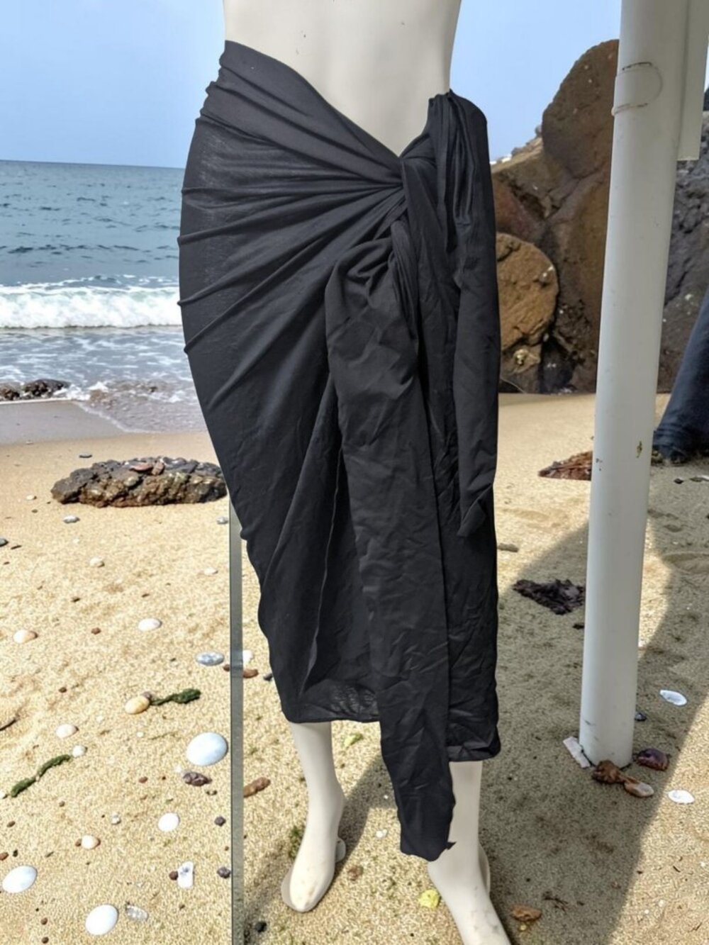 ERES Peplum 2 Sarong with Belt Color Noir  NWT